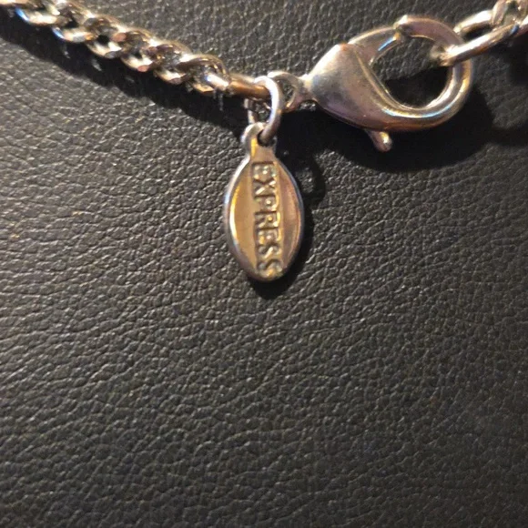 Express Geometric Circles Long Statement Necklace - Picture 5 of 5